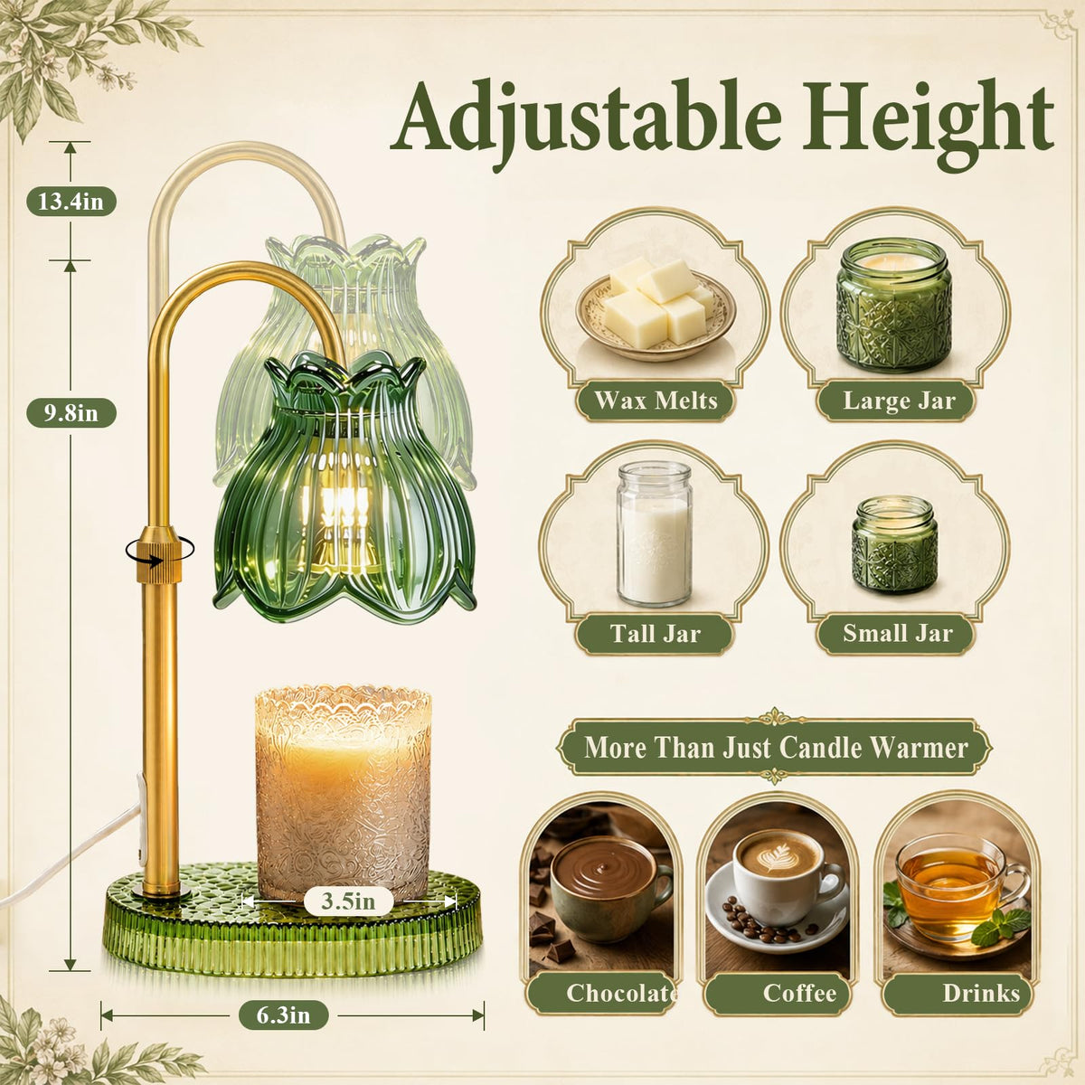 Candle Warmer Lamp with Timer Dimmer M47175