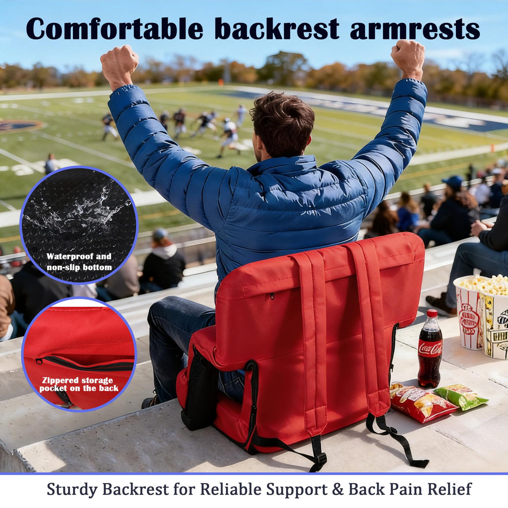 Reclining Bleacher Chair with Back Support Y125