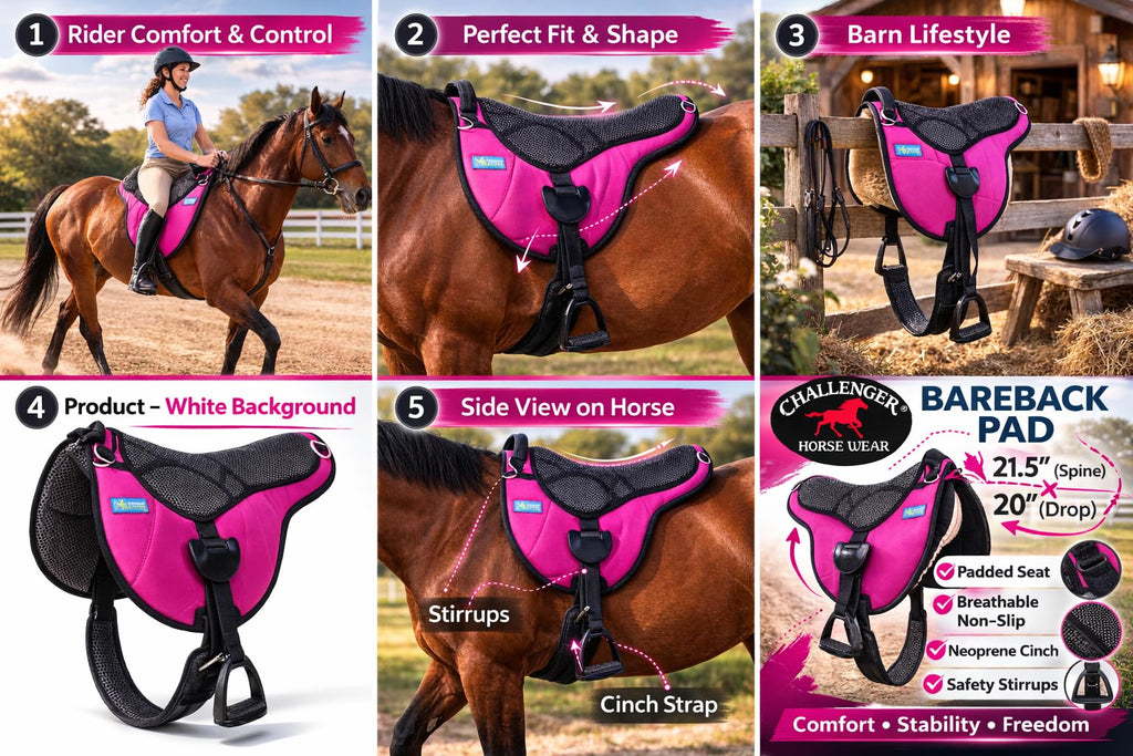 Neoprene Padded Anti-Slip Bareback Saddle Pad O11486