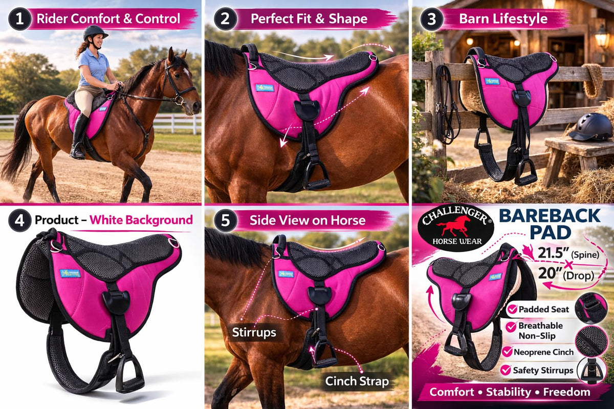 Neoprene Padded Anti-Slip Bareback Saddle Pad O11486