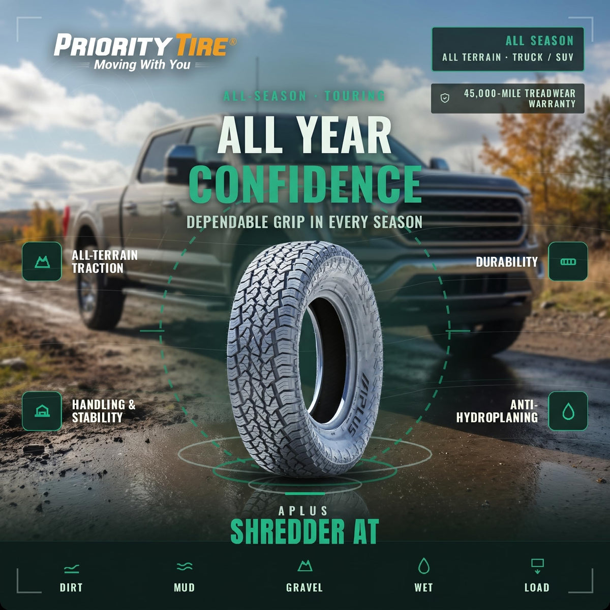 All-Terrain Off-Road Radial Tire 275/60R20 115T V5609