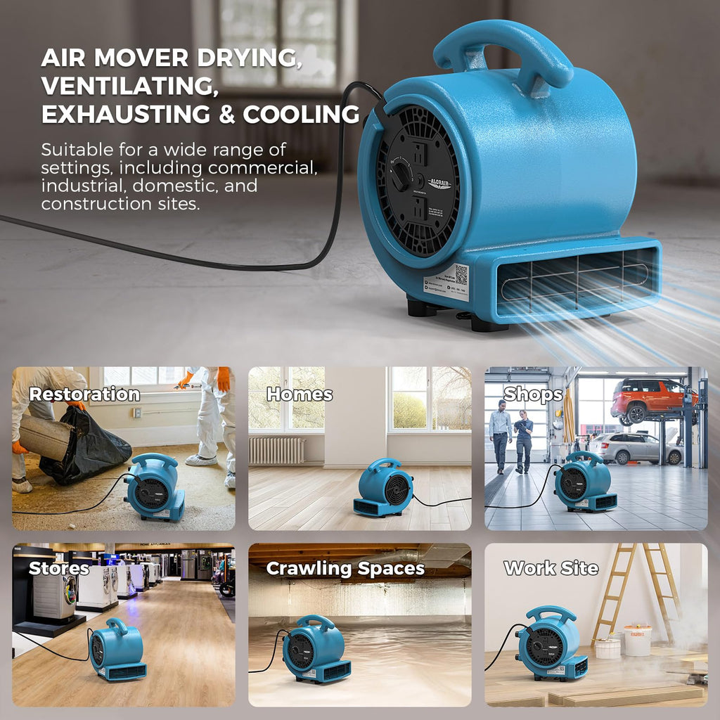 1000 CFM 3 Speed Air Mover Floor Fan D630