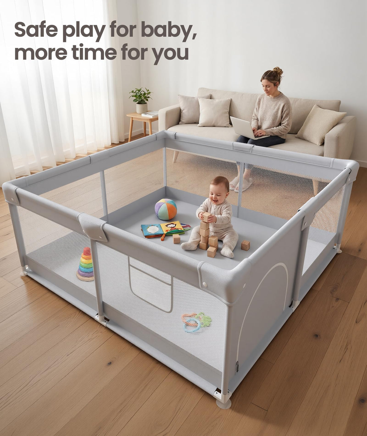 Baby Playpen with Door P954540
