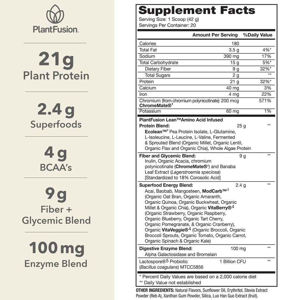 Plant Based Protein Powder Vanilla 1.85 lb L894