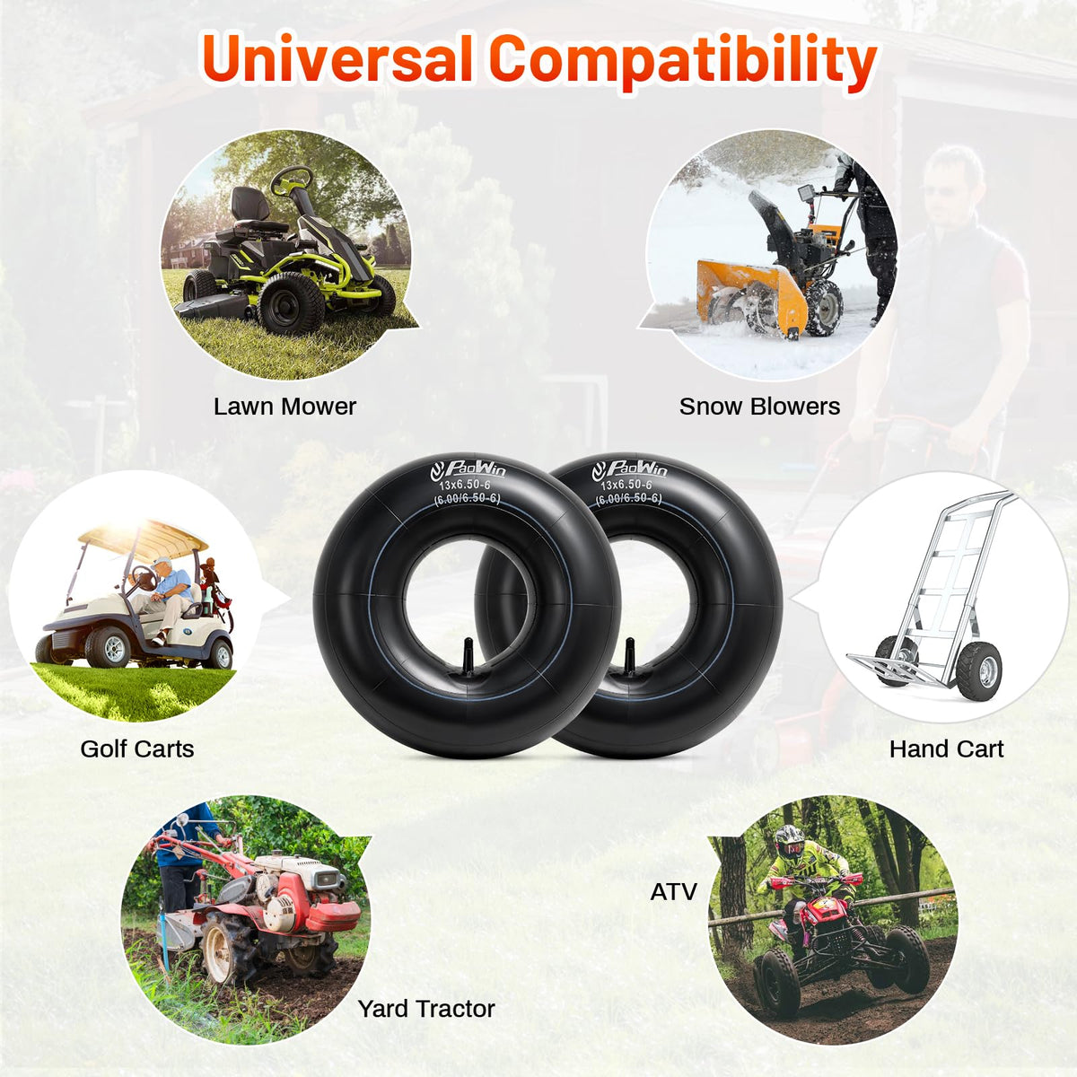 13x6.50-6 TR13 Straight Valve Stem Inner Tube Q356622