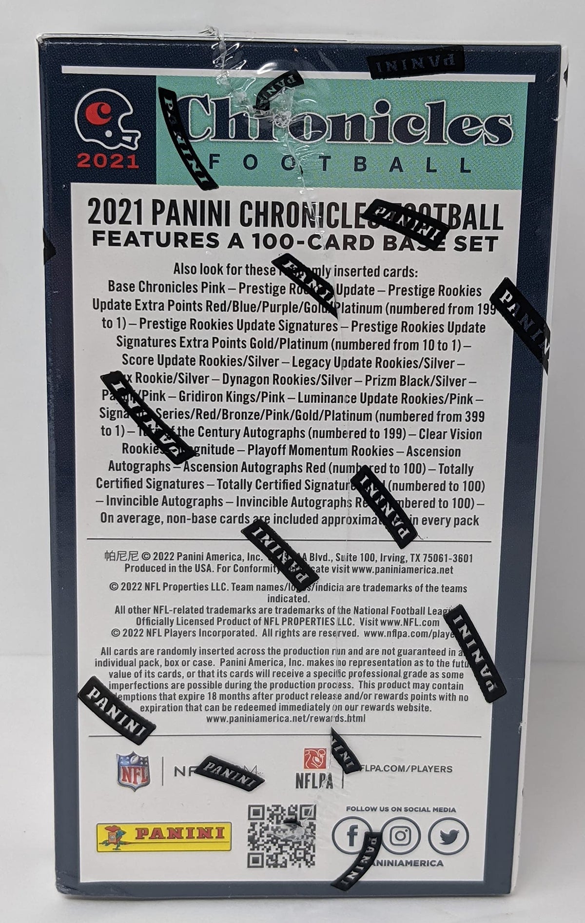 2021 Panini Chronicles NFL Football Blaster Box O984530