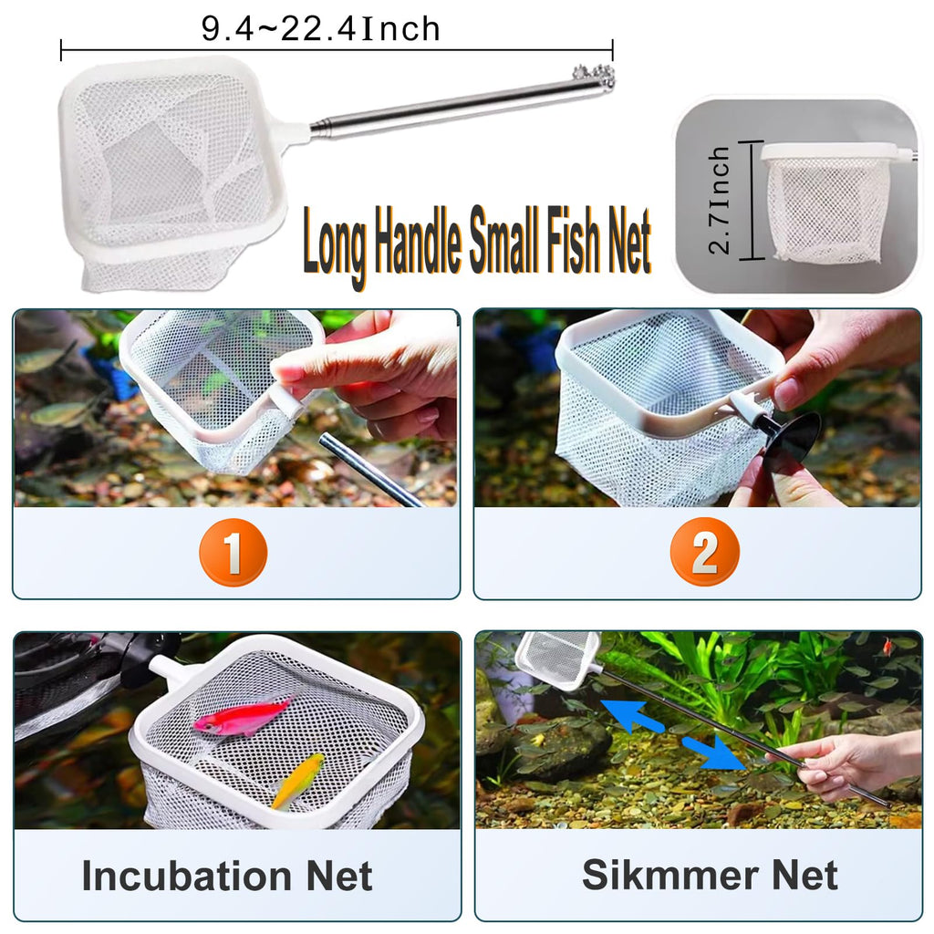 Aquarium Gravel Cleaner with 6Ft Water Hose and Skimmer Net A51706