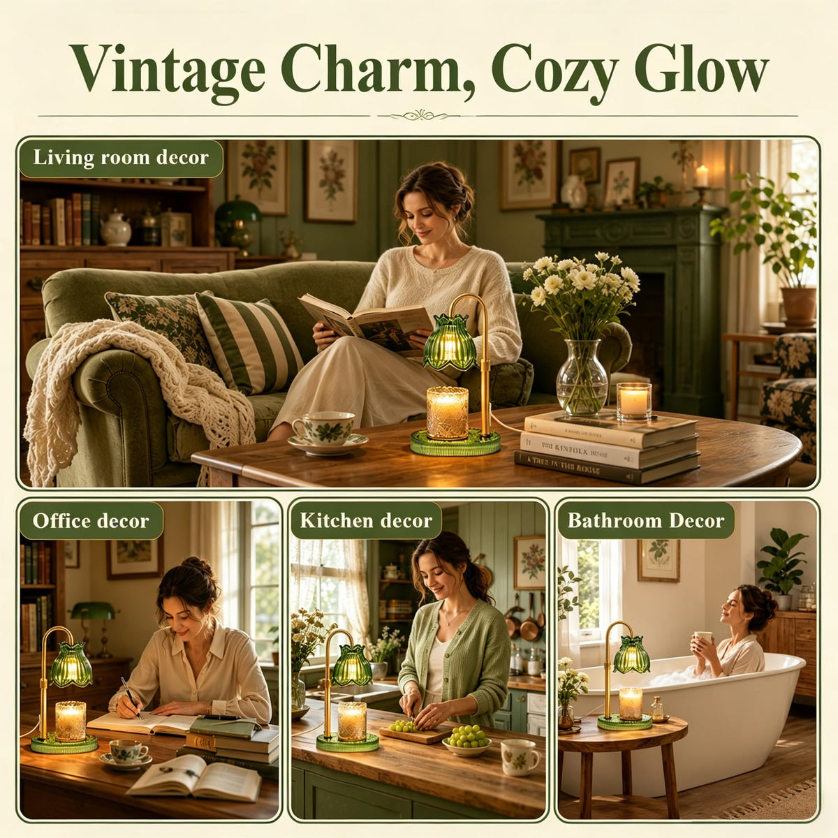 Candle Warmer Lamp with Timer Dimmer M47175