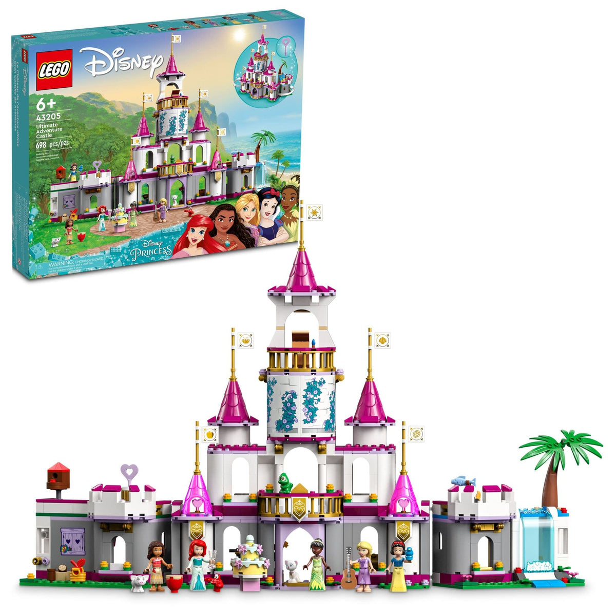 Disney Princess Castle Building Toy with 5 Mini-Dolls U13222
