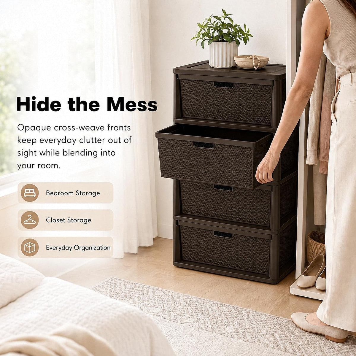 4 Drawer Tower with Removable Bins R304607