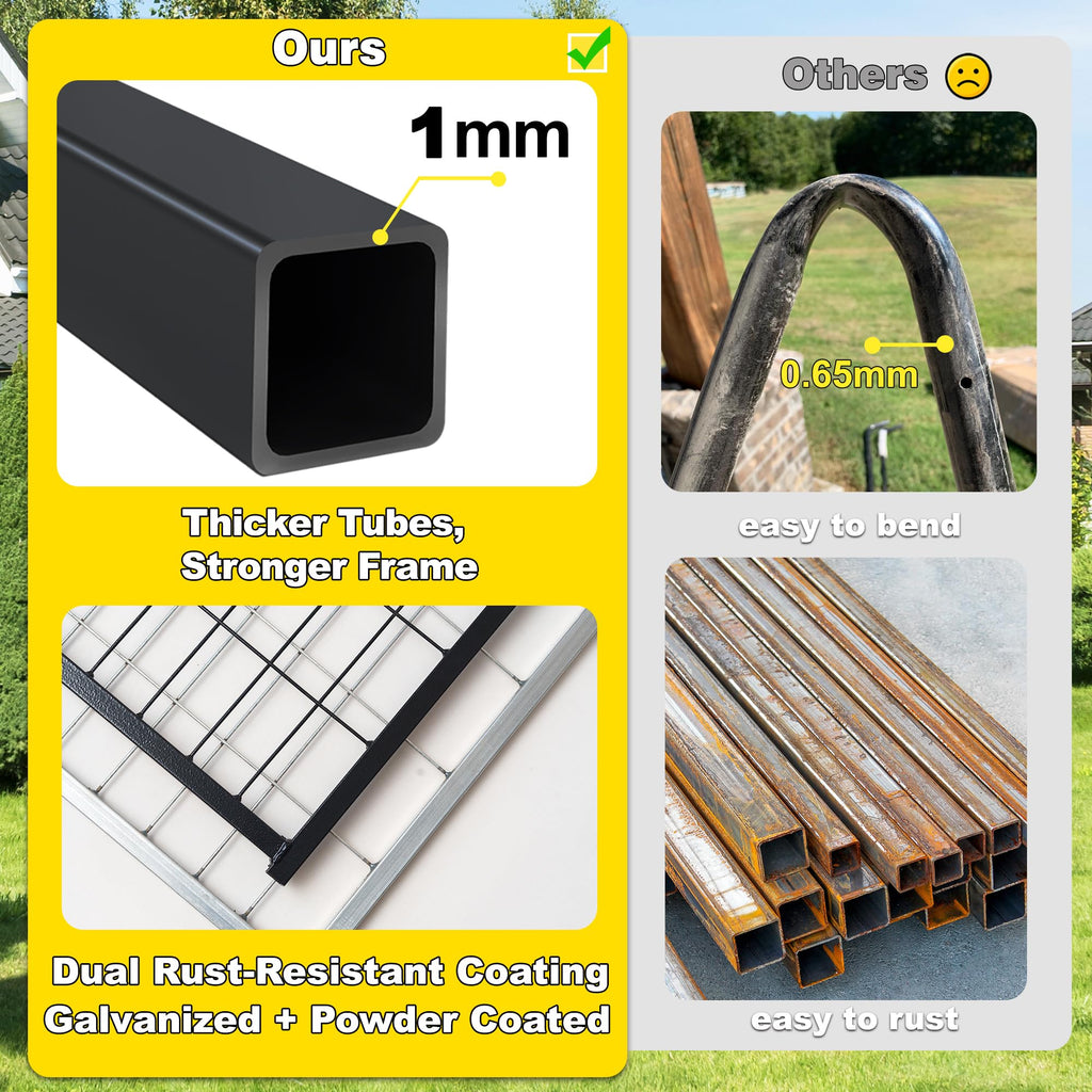 Heavy Duty Outdoor Dog Kennel with Roof Cover B750
