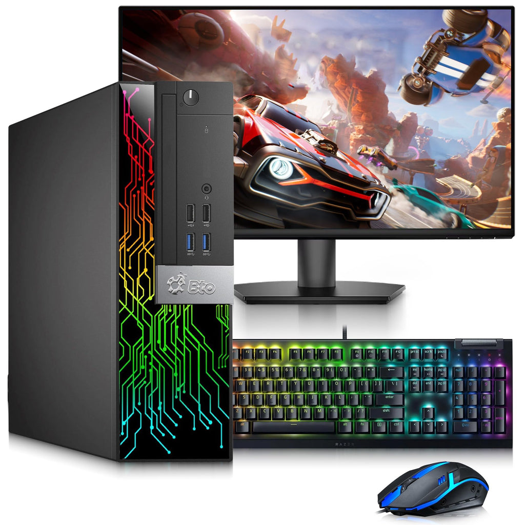 SFF Desktop Computer Intel Core i5 16GB RAM 128GB SSD 500GB HDD GT 1030 Gaming PC U14896