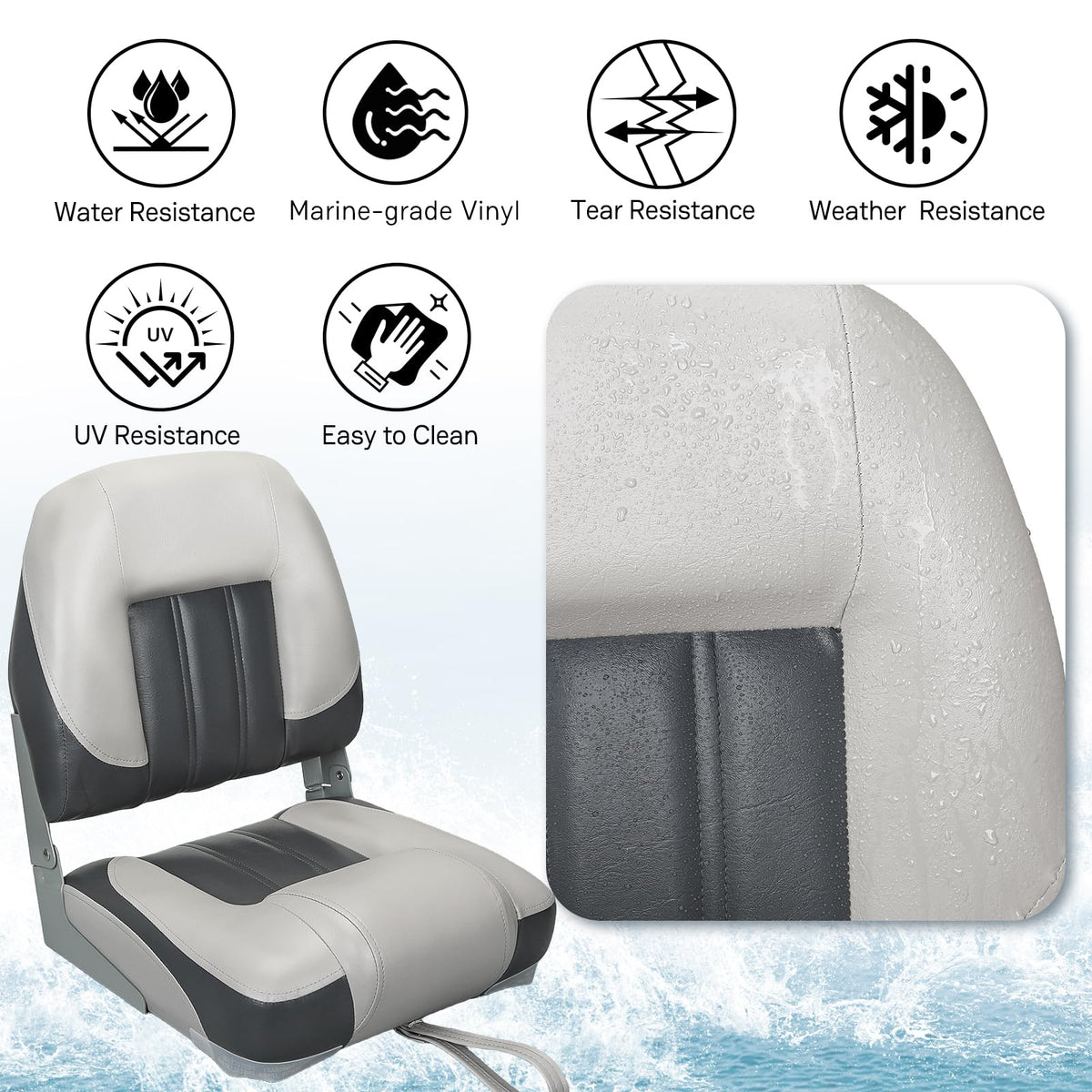 2 Pack Folding Boat Seats A7674