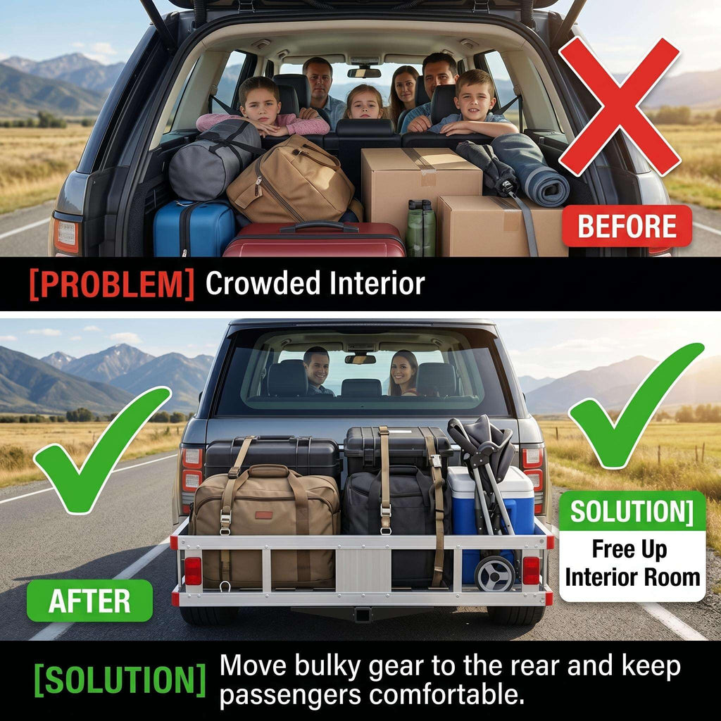 700 lbs Hitch Cargo Carrier with Folding Ramp U41019