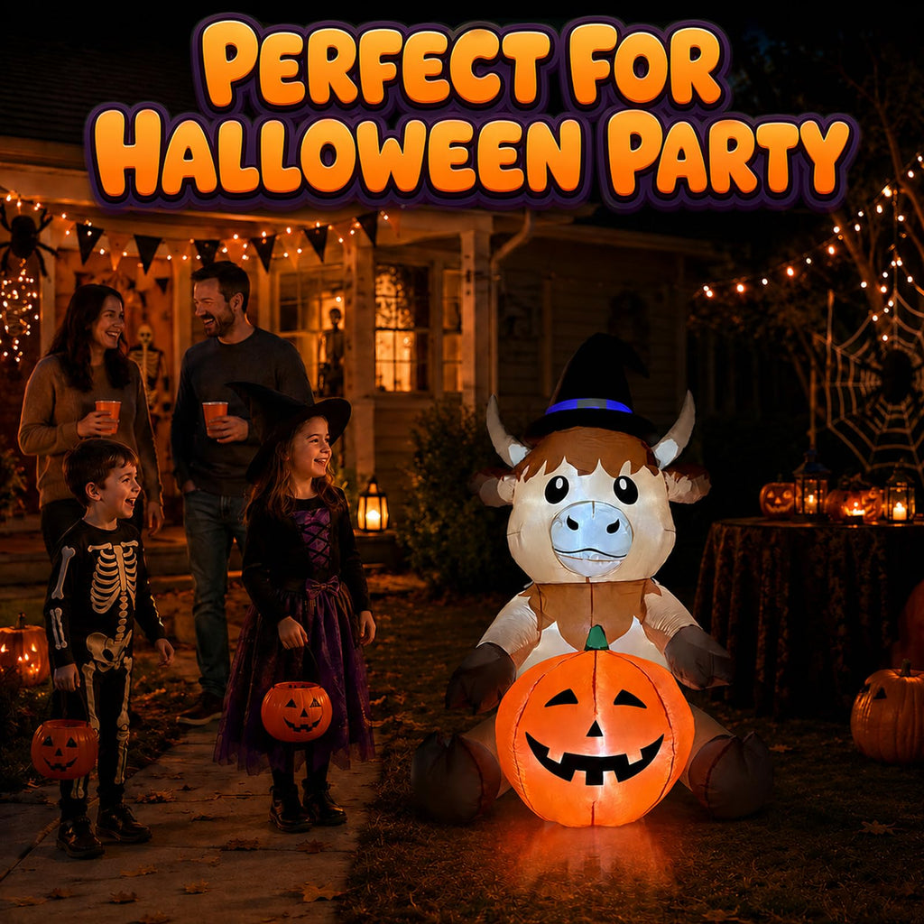 5FT Inflatable Highland Cow Outdoor Decorations M5281