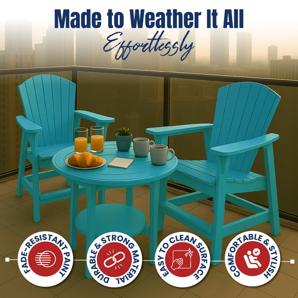 Teal HDPE Adirondack Chair I566