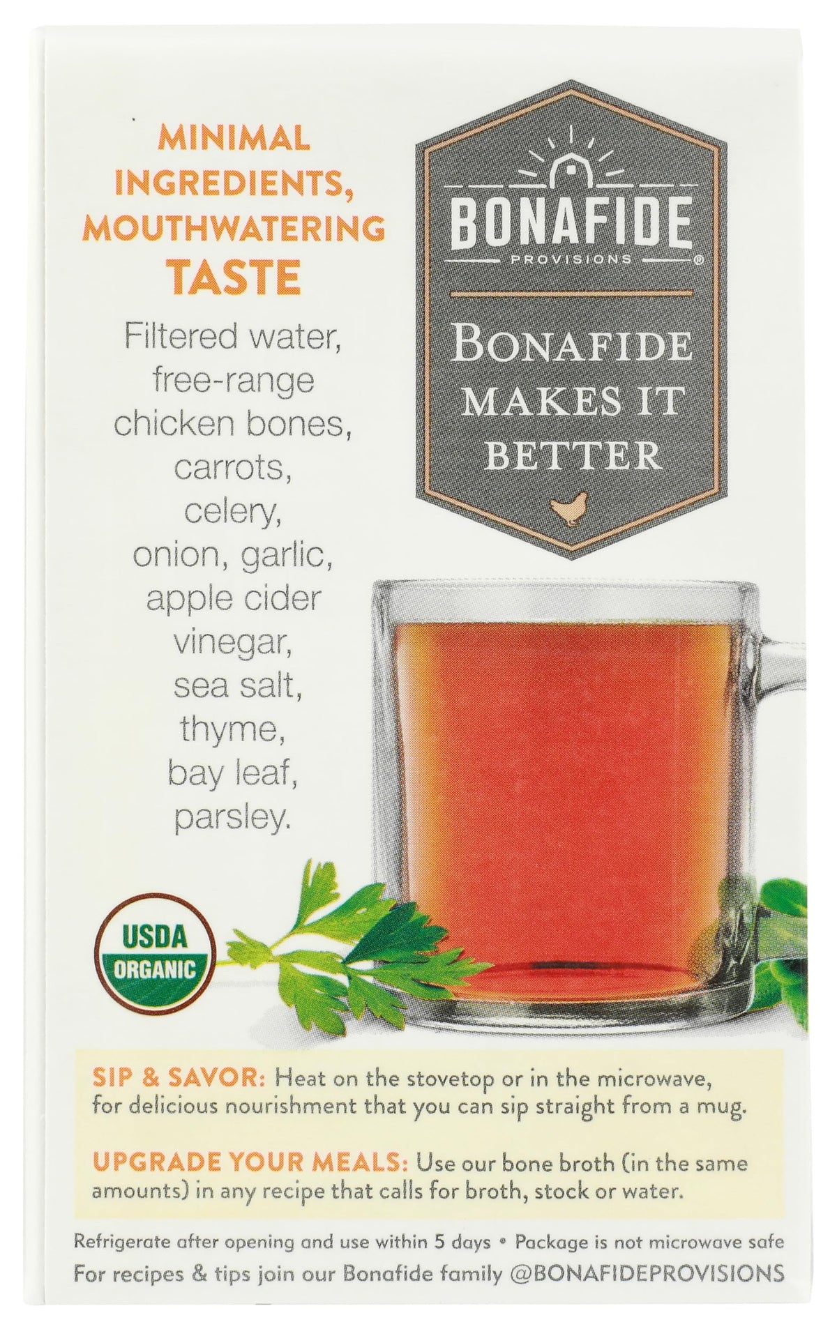 Organic Chicken Bone Broth 16.9 Ounce I2469
