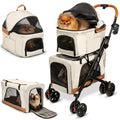 Double Pet Stroller with Detachable Carriers A1187