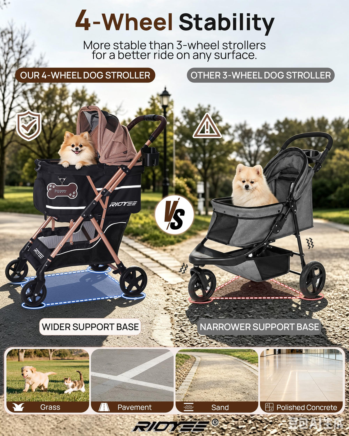 Foldable Dog Stroller H43377