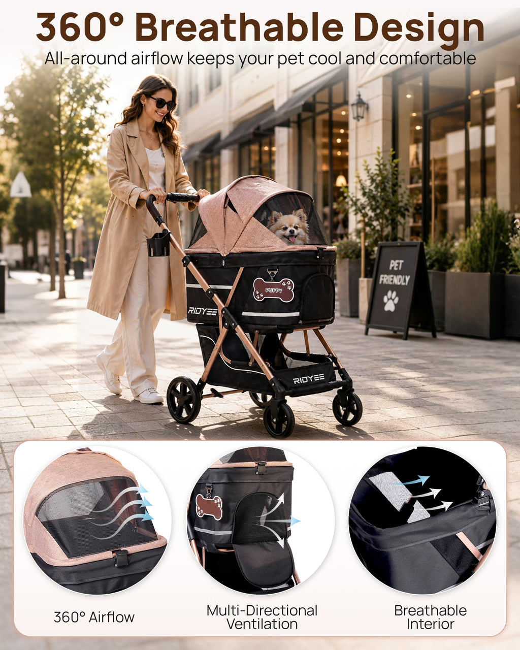 Foldable Dog Stroller H43377