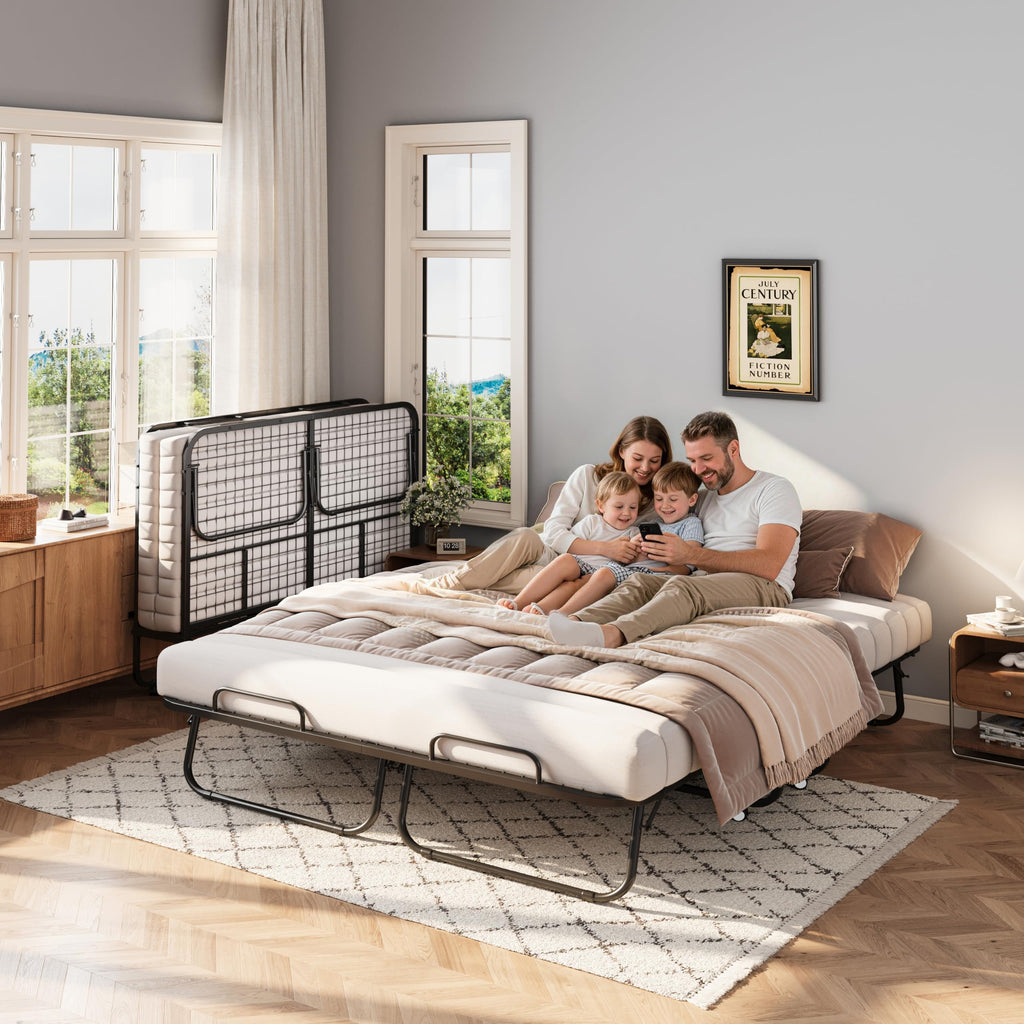 Queen Size Folding Bed with Memory Mattress D62161