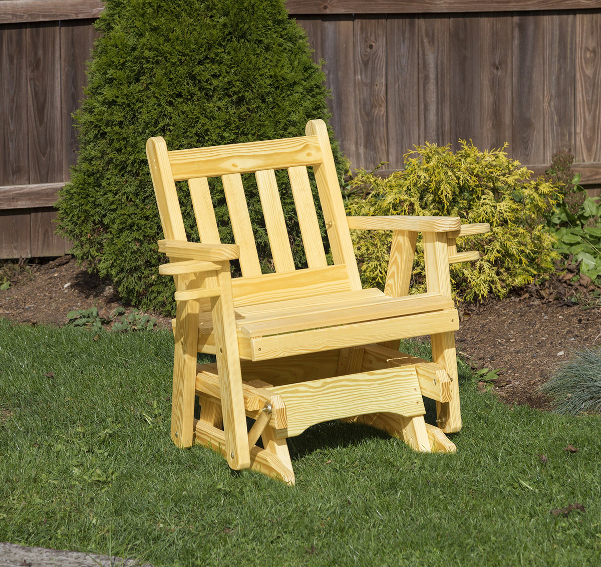 Heavy Duty Outdoor Glider Chair with Cup Holders U64183