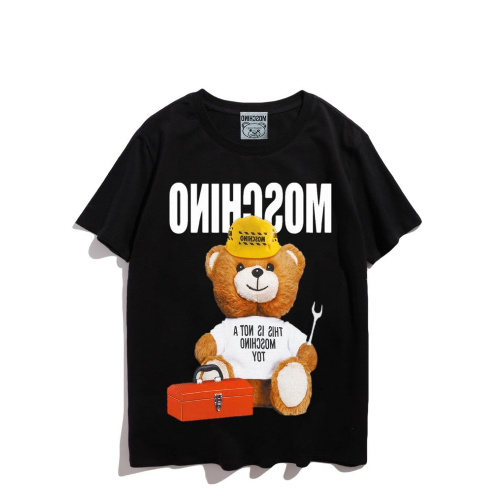 Moschino T-shirt Teddy Bear Pattern Quick-Drying Loose Short Sleeve
