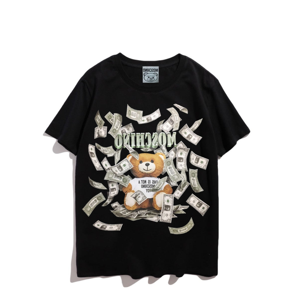 Moschino T-shirt Teddy Bear Pattern Quick-Drying Loose Short Sleeve
